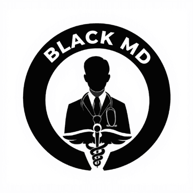 Black MD logo